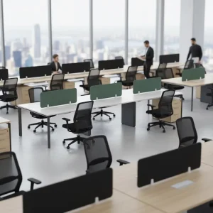 LIWEI Heavy Duty 6 Seater Modular Modern Office Workstation Open Space Staff Desk Cluster Wood Business Office Furniture