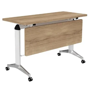 LIWEI Modern Wood Office Folding Conference Training Table with 25mm Thick MFC Top Easy Installation