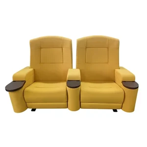 LS 15602A Modern Commercial Theater Furniture Fabric Upholstered Fixed Back Cinema Chairs Steel Frame