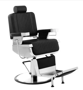 LUXMARS Commercial Grade Barber Chair Heavy Duty Hydraulic 360 Degree Swivel Salon Furniture Premium Leather Customizable