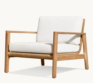 LUXORA Outdoor Patio Garden Sets Hotel Resort Teak Lounge Chair Modern Luxury Outside Furniture Lounge Chair