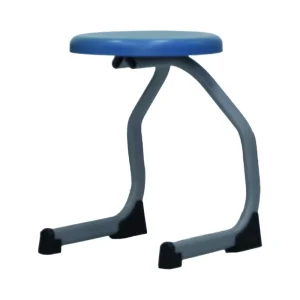 Lab Chair Furniture Student U Shape Iron Metal Legged PP Stool for Laboratory