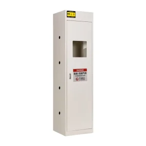 Lab Furniture Cold Roll Steel Gas Cylinders Storage Cabinet for Hospital and Workshop Use One Bottle with Detector and Alarm