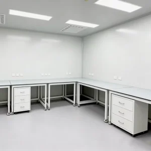 Lab Furniture Module Steel Frame Laboratory Tables with Epoxy Resin Worktop for Pharmaceutical Lab