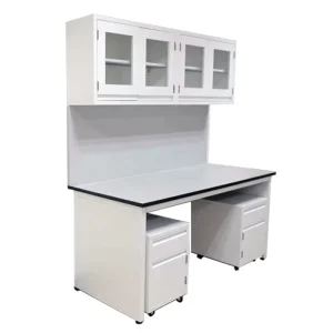 Lab Space Unit Simple Design Lab Table and Wall Hanging Cabinet