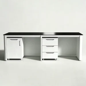 Laboratory Bench Full Panel Steel Lab Workbench With Mobile Cabinet for School Chemical and Research Laboratory