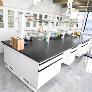 Laboratory Bench Table for Incubator C Frame All steel Laboratory Bench Lab Furniture with Hanging Cabinet