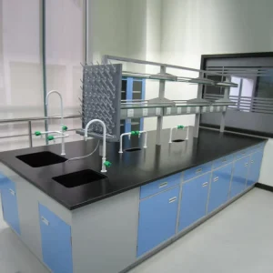 Laboratory Furniture Central Table Lab Island Table Wall Bench for Chemical Physical Biotechnology With Sink and Reagent Rack