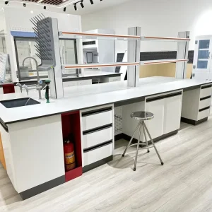 Laboratory Furniture Electronic Island Work Table Lab Bench with Reagent Shelf