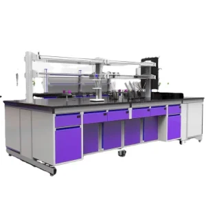 Laboratory Furniture Epoxy Frame Bench Storage Cabinet with Sink
