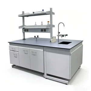 Laboratory Furniture Epoxy Resin Chemistry Experimental Table Lab Bench With Sink