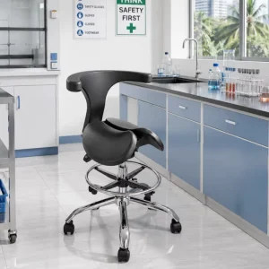 Laboratory Furniture High Quality PU Foam Ergonomic Industrial Saddle Chair for Workshop