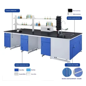 Laboratory Furniture Instrument Display Lab Bench with Multiple Outlets