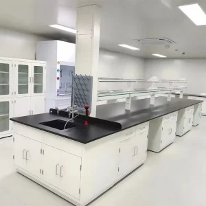 Laboratory Furniture Island Bench Center Steel Table Corrosion Resistance and Water Proof
