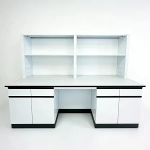 Laboratory Furniture Laboratory Workbench with Reagent Racks and Wall Cabinets