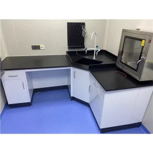Laboratory Furniture Steel Lab Wall Cabinet Table with Sink for Physics Chemistry and Biology Lab Bench