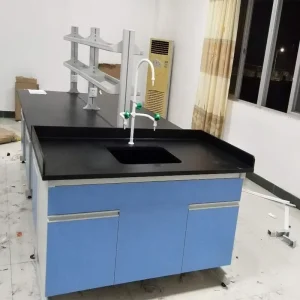 Laboratory Table Furniture Lab Island Working Bench With Sink and Faucet