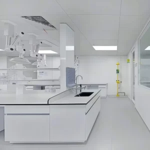 Laboratory Table System Engineering Chemical Resistance for Physics Classroom Island Lab Bench Cabinet for Schools Hospitals