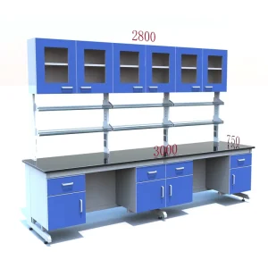 Laboratory Table Wood Steel Workbench Chemical Resistant Lab Top Work Bench Furniture