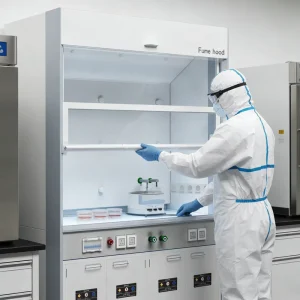 Laboratory Ventilation Fume Hood Steel Aluminum Chemical Exhaust Cabinet for Hospital & School Use Contemporary Design
