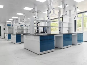 Laboratory Workbench Work Table Chemical Resistant Steel Wood Furniture for School Biology Chemistry Physics Lab