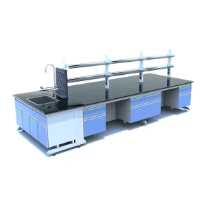 Laboratory Workbench Work Table Chemical Resistant Steel Wood for School Biology Chemistry Physics Lab