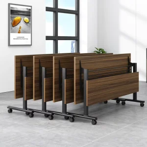 Laminated Top Moveable Folding Seminar Table Conference Room Meeting Negotiating Table System