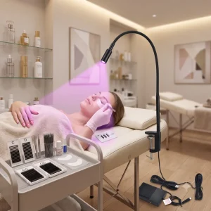 Lamp Nails Professional Desktop LED White Lamp with Clamp LED Lash Lamp for Quick Drying of Eyelashes