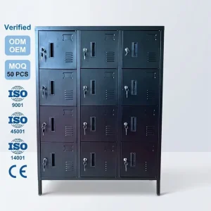 Large Capacity 12 Door Steel Storage Locker Metal Employee Cabinet for Home Office School Gym