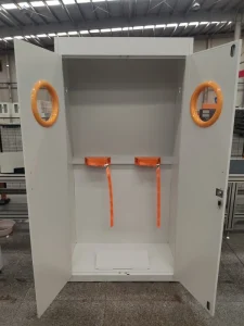 Large Capacity 2 Door Flammable Storage Cabinet Cold Rolled Steel Chemical Safety Cabinet Lock Modern Design School Workshop