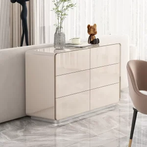 Large Capacity Bedroom Dresser Chest 6/8 Drawers Storage Organizer Modern Piano Paint Finish Buffet Sideboard for Living Room