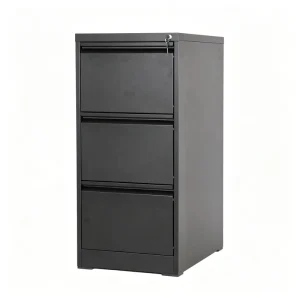 Large Capacity Black 3 Drawer Steel File Cabinet Metal Document Storage Cabinet for Office Financial Department