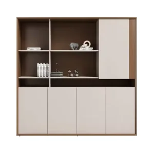 Large Capacity Eco Friendly Durable Home Bedroom Apartment Living Room Use Luxury Modern Wood Filing Bookshelf MDF Office