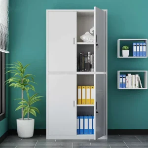 Large Capacity Filing Cabinet with Top and Bottom Compartments for Files and Supplies
