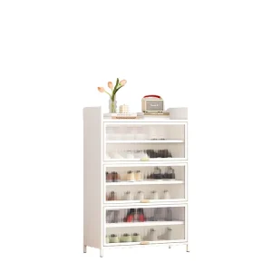 Large Capacity Metal Shoe Rack Modern Shoe Storage Organizer Entrance Shoe Rack Shoe Rack Cabinet for Home Living Room Bedroom