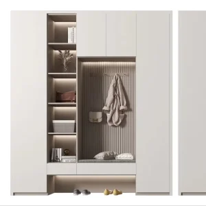 Large Capacity Multi Layer Shoe Cabinet with Drawers for Hotel and Public Lobby