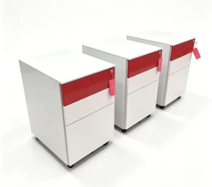Large Capacity Portable Pedestal Cabinet Indoor Use Pull out Drawer Customizable Office File Drawer