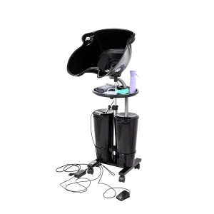 Large Capacity Portable Shampoo Sink with 10L Water Tanks Commercial Grade Mobile Hair Spa Treatment Unit with Wheels for Salon