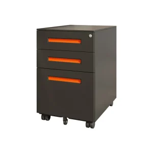 Large Capacity Roller Movable Metal Filing Cabinet Modern Design Drawer Type Organization for Home Office Document Archiving
