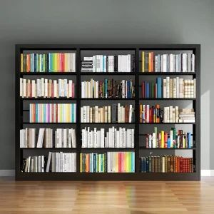 Large Capacity Steel Display Shelf Adjustable Open Back Bookcase for Library & Office Document Organization