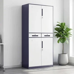 Large Capacity Steel Office Filing Cabinet with Locking Drawers and Shelves Metal Storage Cupboard