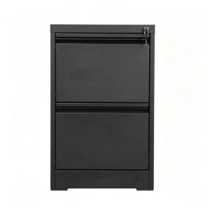 Large Capacity Vertical Steel File Cabinet Black Moisture Resistant 2 Cabinet Storage Cabinet for Enterprise Financial Office
