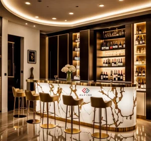 Large LED Lighting Commercial Bar Counters Furniture for Night Clubs Hotels Supermarkets with Modern Design 10 Year Warranty