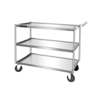 Large Multifunctional Stainless Steel Food Cart Thickened Commercial Hotel Mobile Food Delivery Trolley Kitchen Equipment