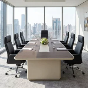 Large Rectangular Modern Meeting Room Reception Negotiation Table Set Simple Wood Lacquered Large Strip Conference Tabla