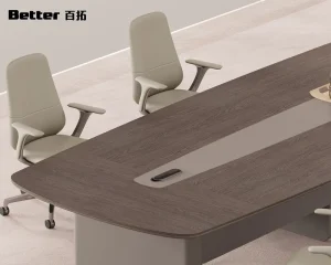 Large Size Luxury Modern Wood Conference Table Set for Hotel and Home Office Multifunction Cable Box