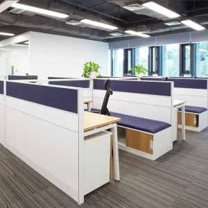 Large Size Modern Cubicle Partition Workstation Office Desk Aluminum Metal E0 Level Knock Down Structure