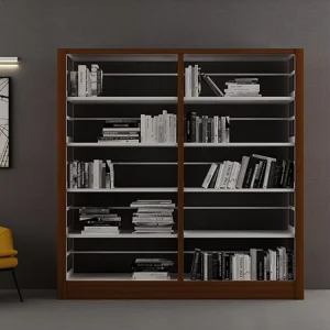 Large Stainless Steel Modern 5-Layer Bookshelf for School Library Commercial Use