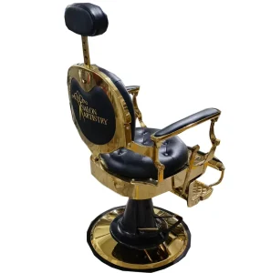 Latest 5 Years Warranty Heavy Duty Gold Barber Chair for Barber Shop Recline Chair for Salon Can Hold 400kgs Weight