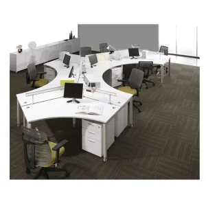 Latest China Modern Wooden Modular Eco Friendly 2 4 6 8 People Open Office Workstations L Shape Staff Office Desk for Workers